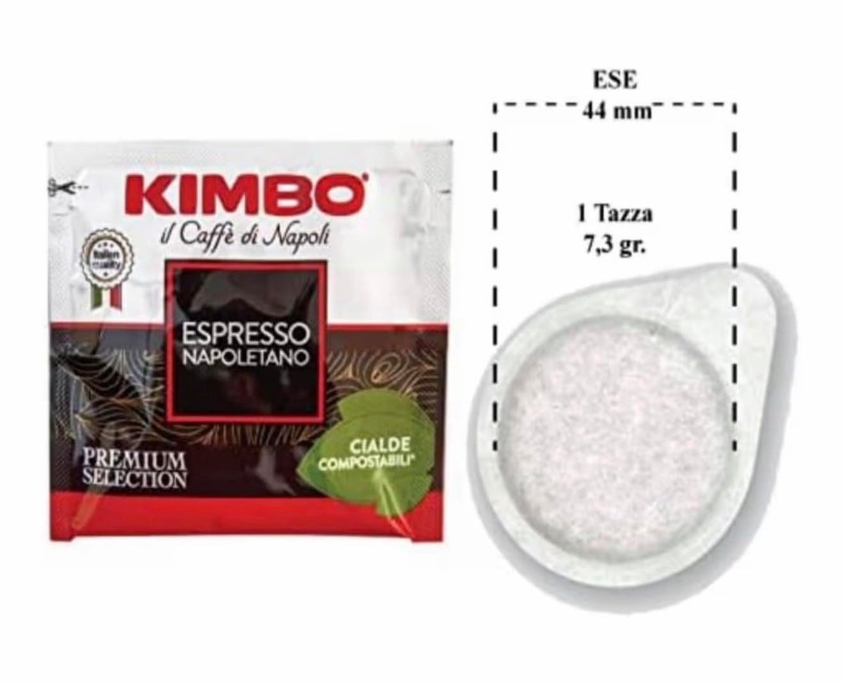 Kimbo Napoli Espresso ESE Pods – Compostable Medium Roast with Almond & Cocoa (100 Count, 10/13 Intensity)