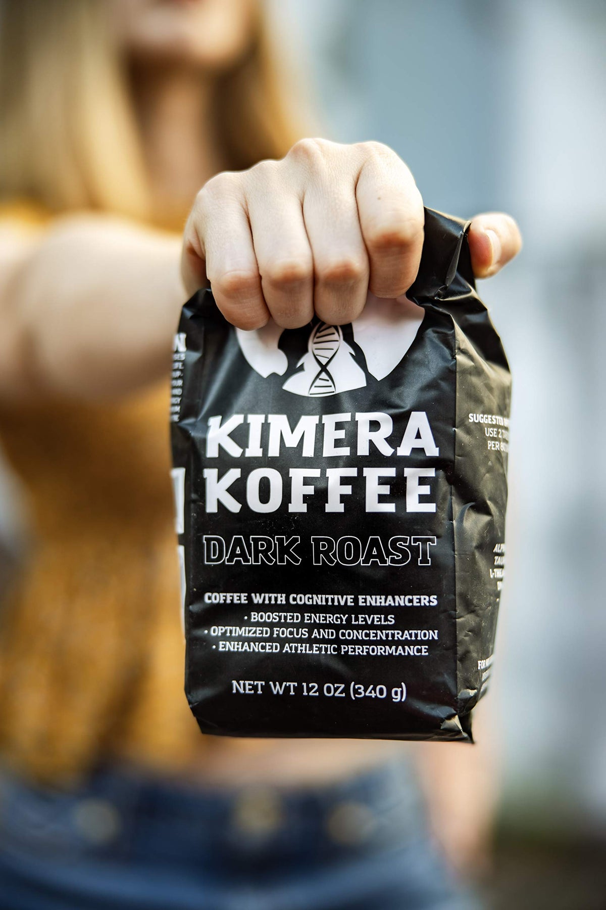 Kimera Koffee Dark Roast – Organic Bold Nootropic Coffee (12oz Ground)