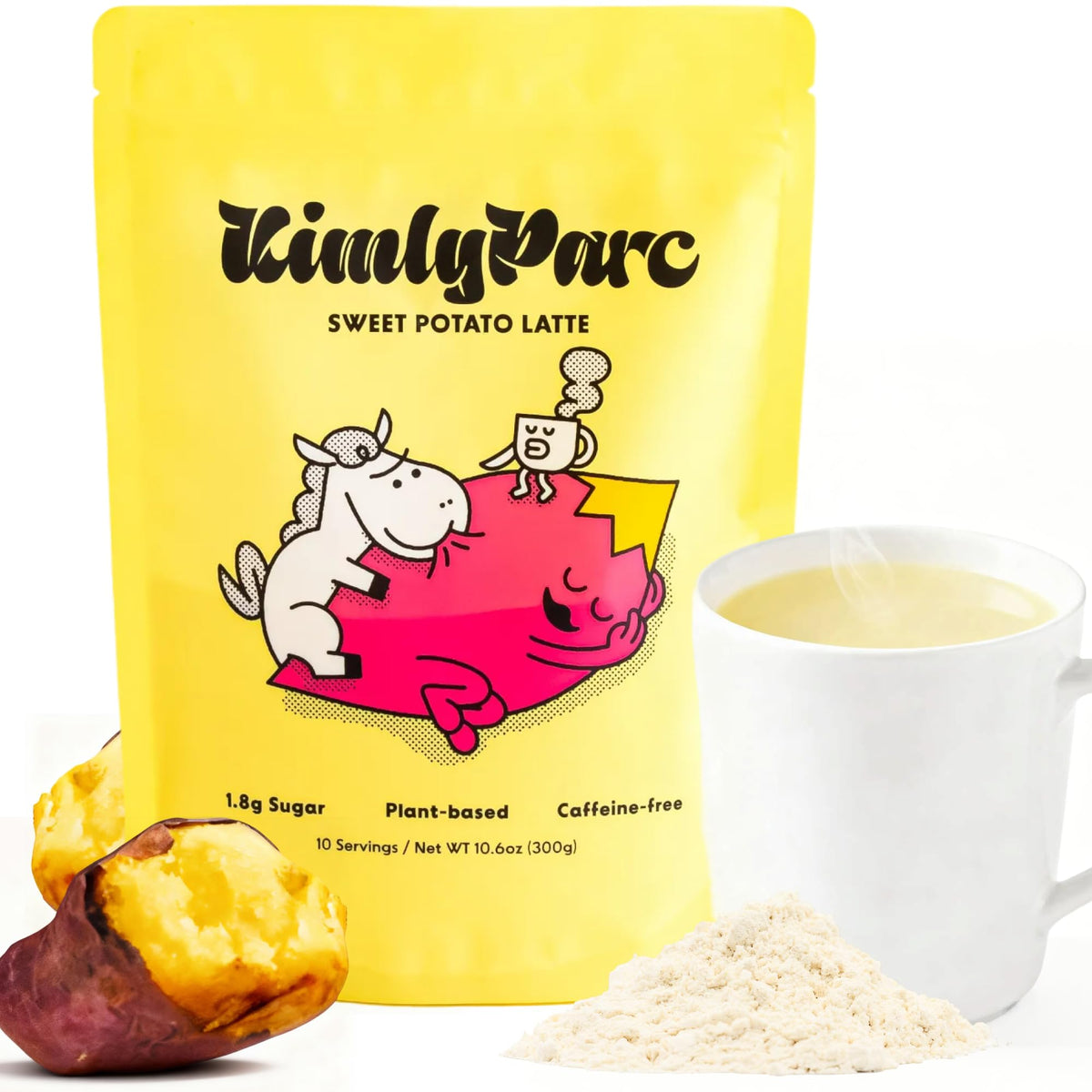 KimlyParc Korean Sweet Potato Latte Mix — Real Goguma Powder, Allulose, Vegan, Dairy & Gluten Free