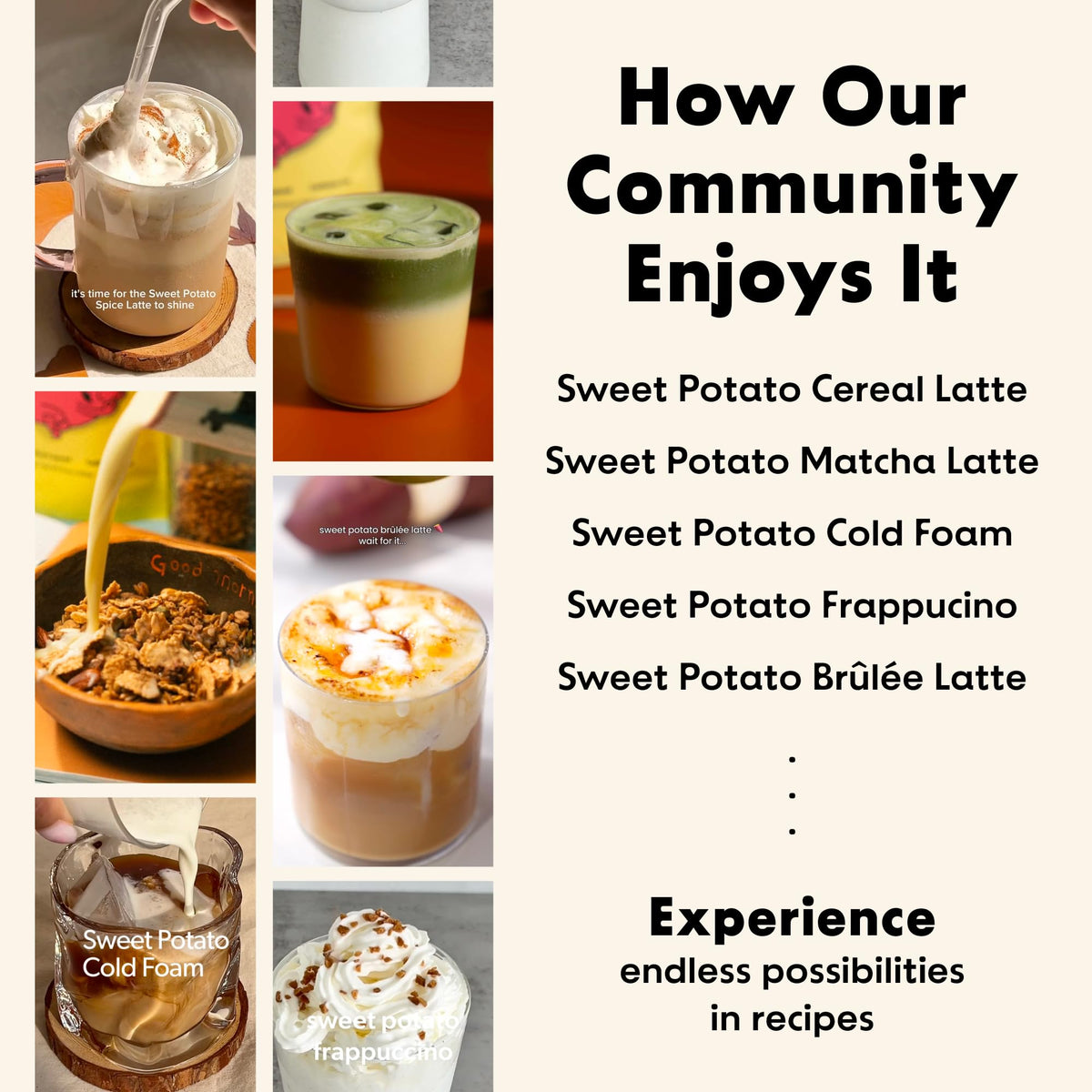 KimlyParc Korean Sweet Potato Latte Mix — Real Goguma Powder, Allulose, Vegan, Dairy & Gluten Free
