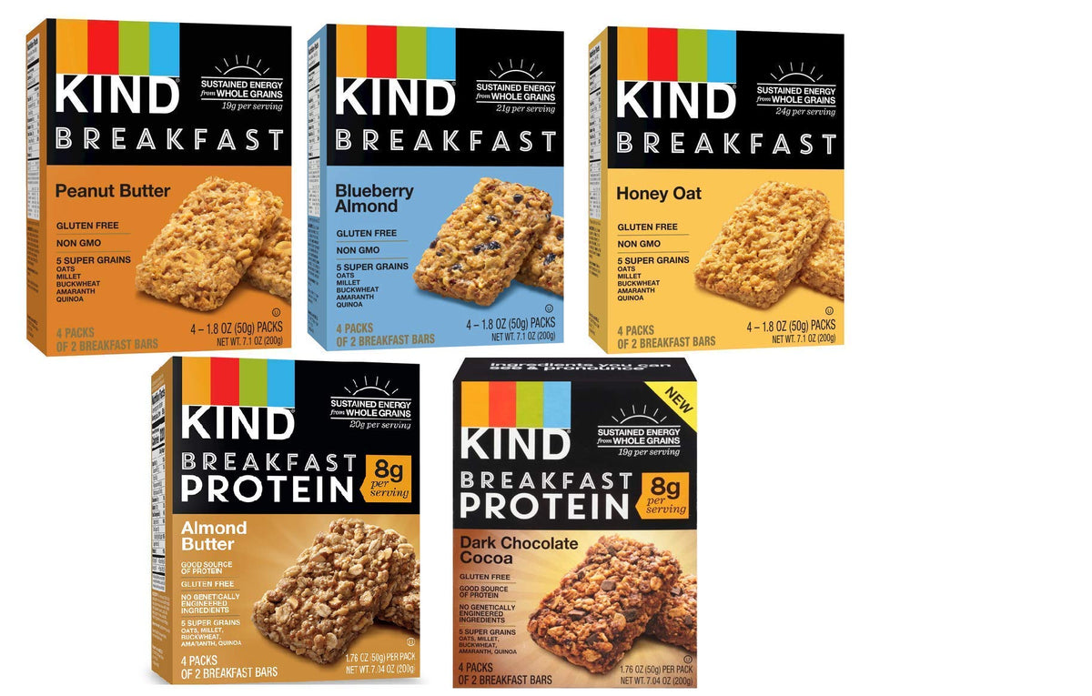 KIND Breakfast Bars Variety Packs (5 Flavors) | Assorted Flavors