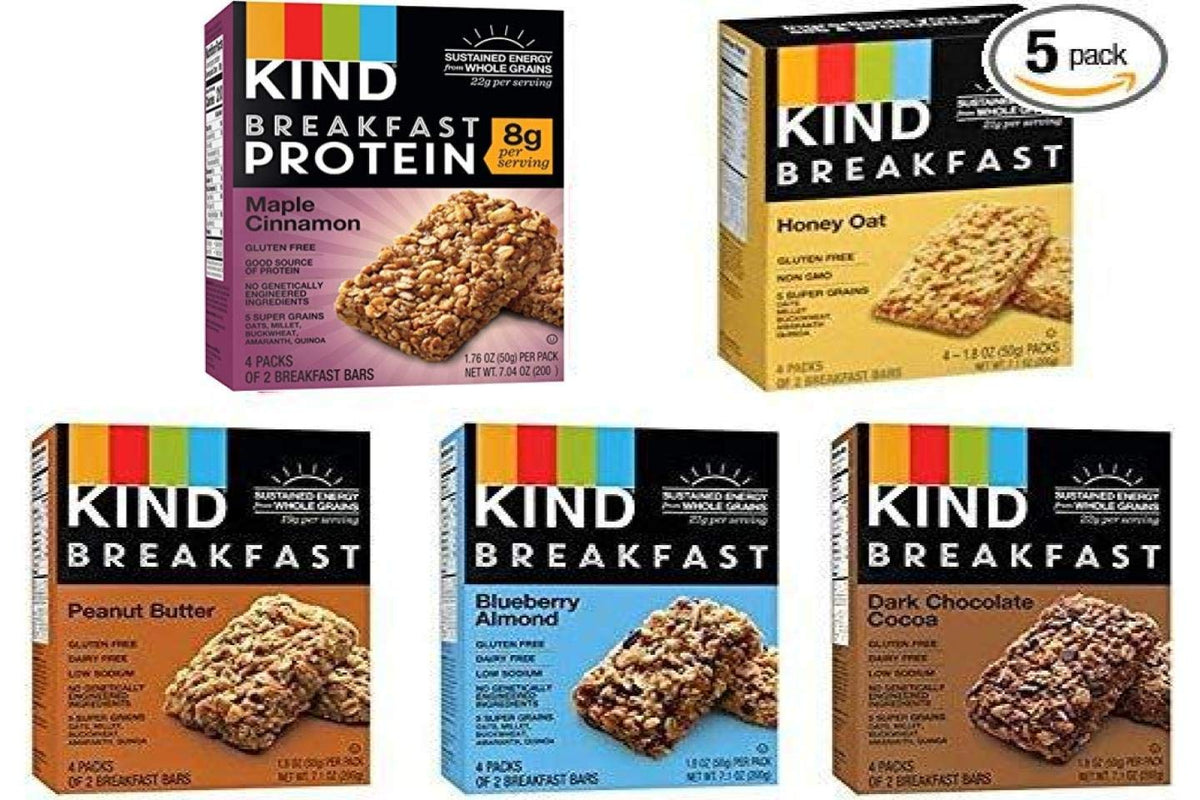 KIND Breakfast Bars Variety Packs (5 Flavors) | Assorted Flavors