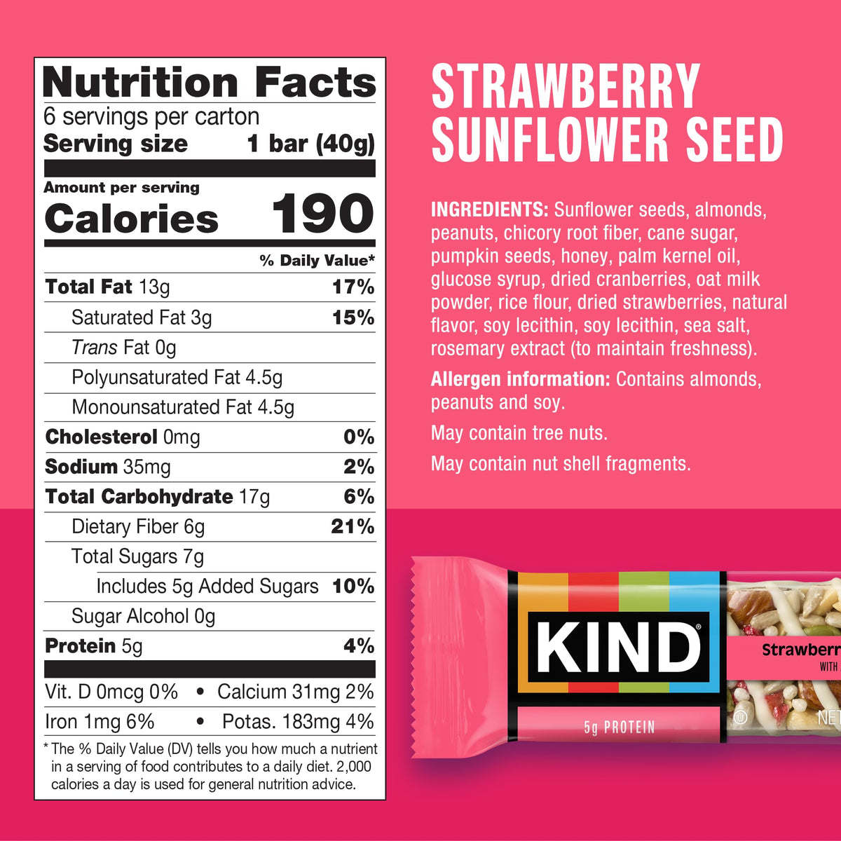 KIND Healthy Snacks Bars Variety Pack — Gluten Free, High Fiber, 5g Protein, 18 Count