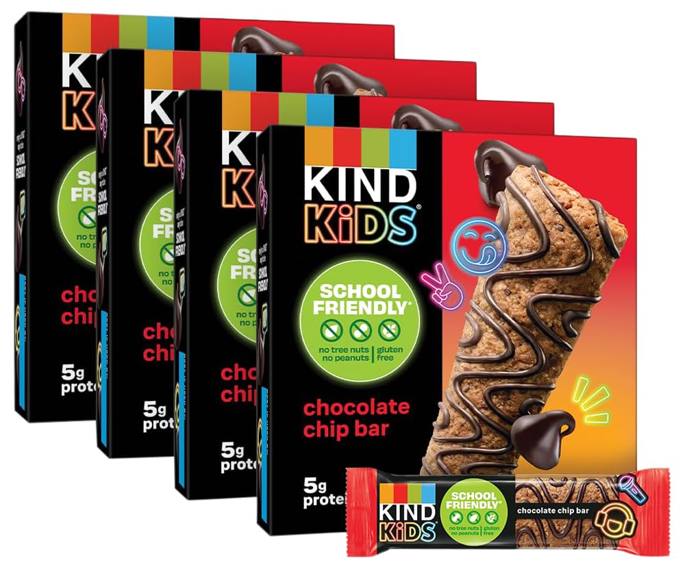 KIND Kids Granola Bars Chocolate Chip — Gluten Free, Nut Free, 40 Count, 5g Protein
