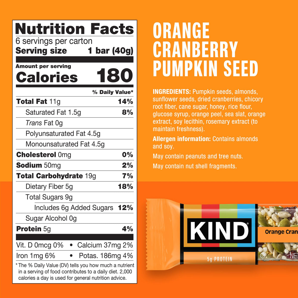 KIND Healthy Snacks Bars Variety Pack — Gluten Free, High Fiber, 5g Protein, 18 Count