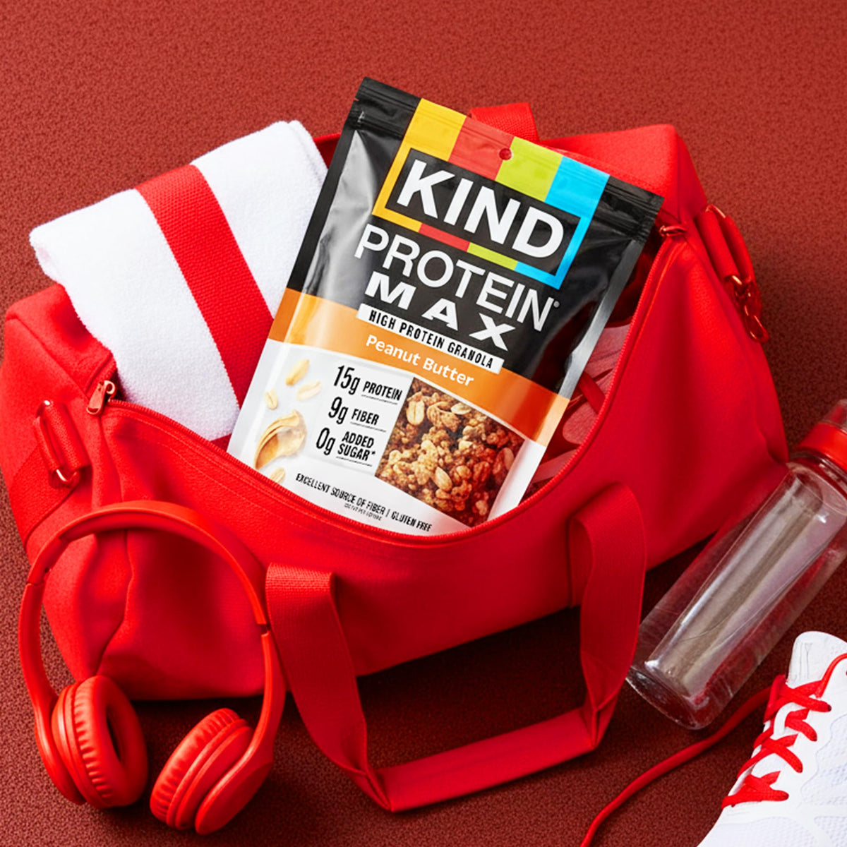 KIND Protein MAX Granola — Peanut Butter, Gluten Free, 15g Protein per Serving, 9oz (6 Count)
