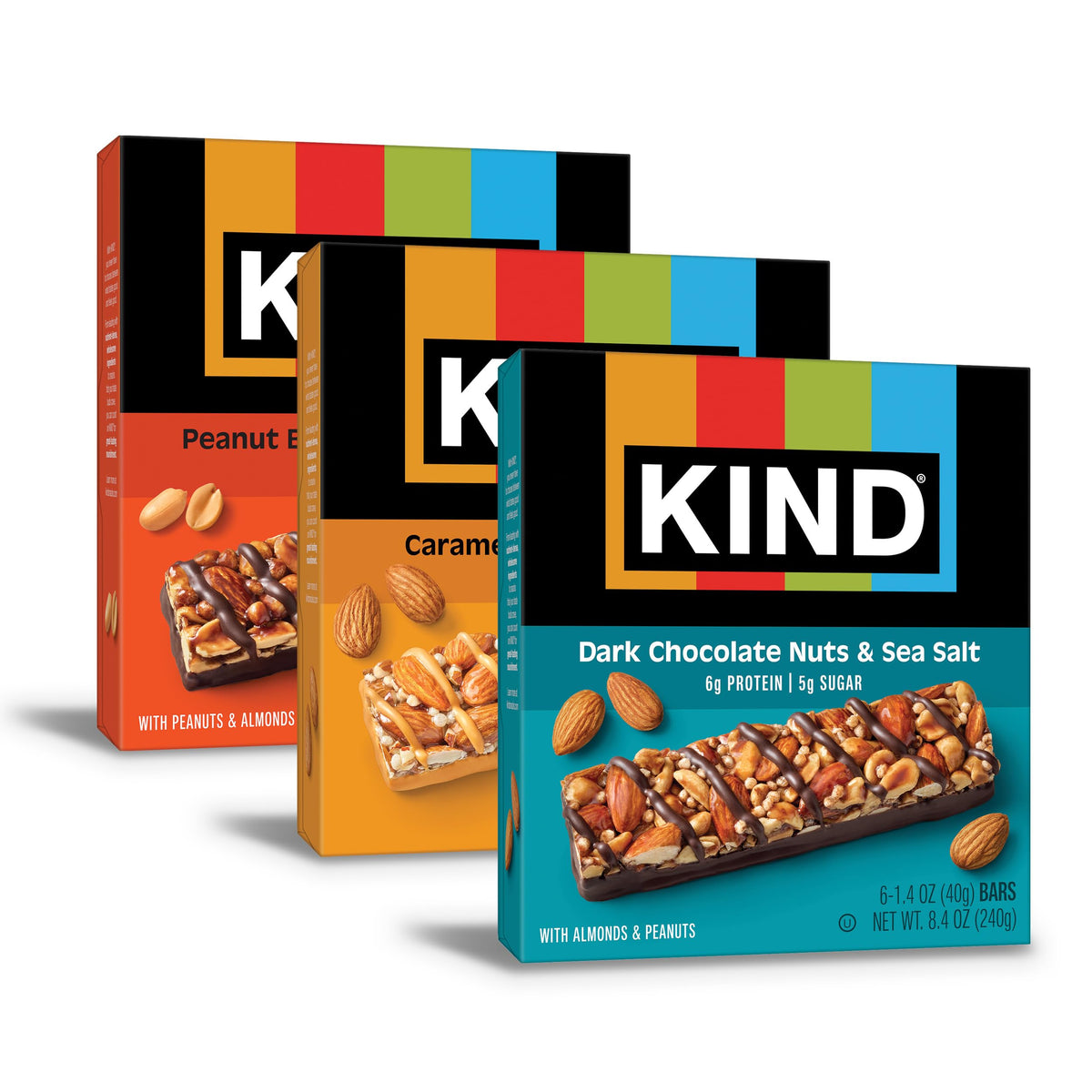 KIND Healthy Snacks Bars Variety Pack – Gluten Free, Low Sugar, 18 Bars, 6–7g Protein