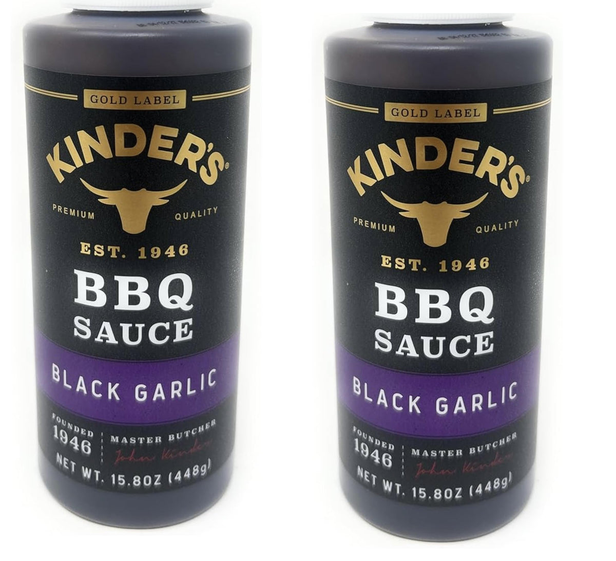 KINDER'S Black Garlic BBQ Sauce – 2 Bottles | Marinades, Dipping & Wings