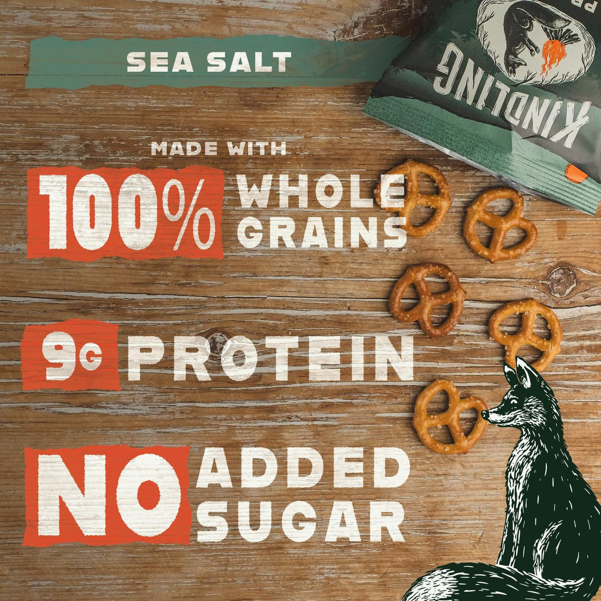 Kindling Protein Pretzels Variety Pack – 8-9g Protein, 12-Pack (Sea Salt, Dill Pickle, Honey Mustard, Garlic Parmesan)