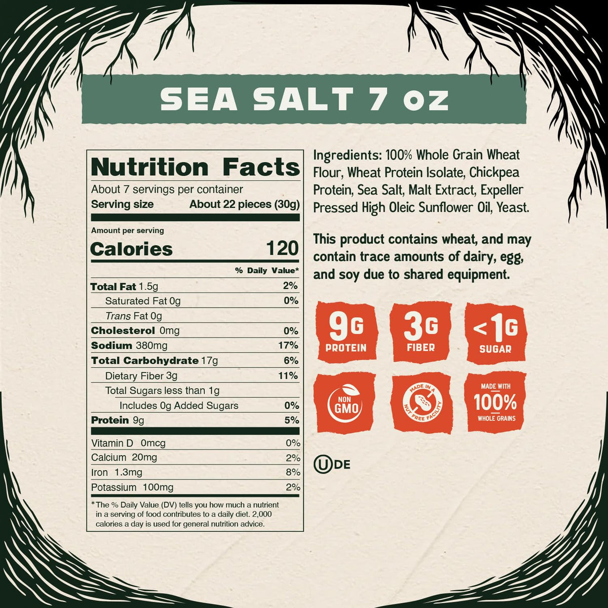 Kindling Protein Pretzels - Sea Salt | 8-9g Protein Per Serving | 4-Pack