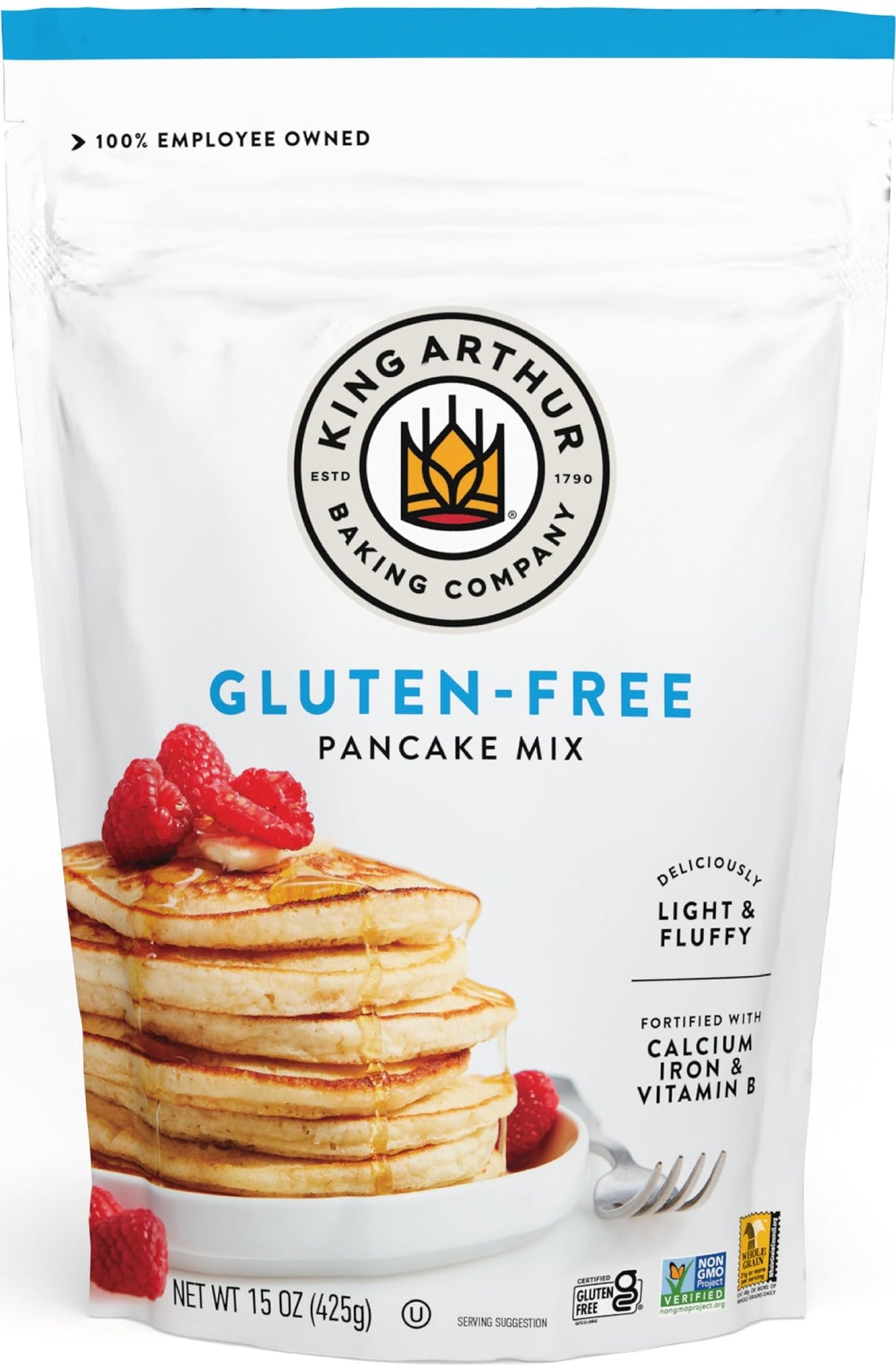 King Arthur Gluten Free Classic Pancake Mix – 6x15oz, Non-GMO, Kosher Certified