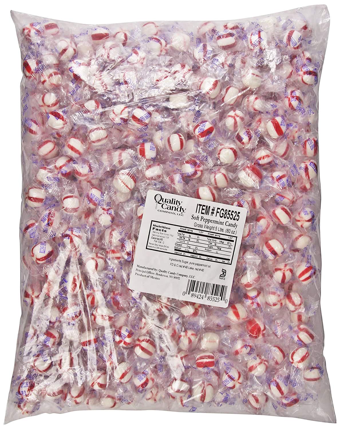 King Leo Soft Peppermint Candy 5lb – Gluten-Free, USA Made Mint Candy