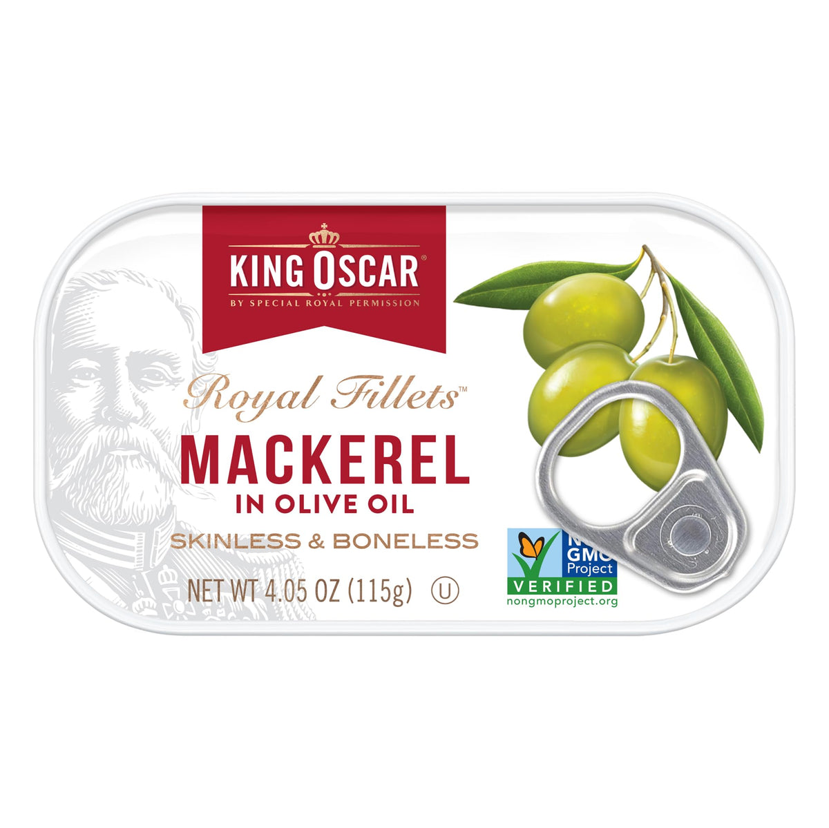 King Oscar Skinless and Boneless Mackerel Variety Pack – 6 Cans (4.05 oz) – Olive Oil, Mediterranean, Lemon, Jalapeño