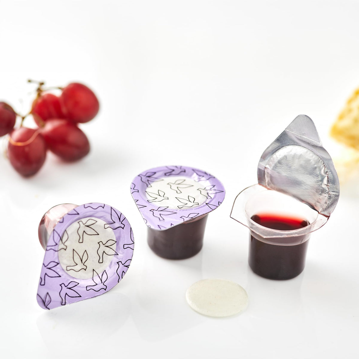 Kingdom Prefilled Communion Cups with Wafers — 100ct, Red Juice, 1-Year Shelf Life