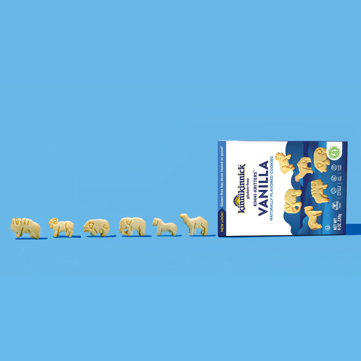 Kinnikinnick KinniKritters Vanilla Animal Cookies – Gluten Free, Dairy Free, Nut Free, Peanut Free, Soy Free, Vegan (6x8 oz Pack)