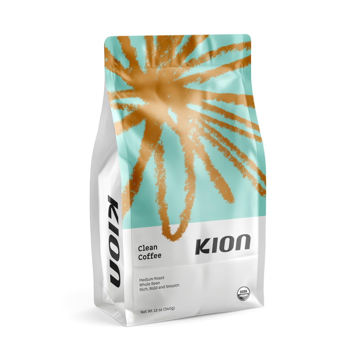 Kion Organic Whole Bean Coffee – Tested for Toxins, Ethically Sourced, Medium Roast 12 oz