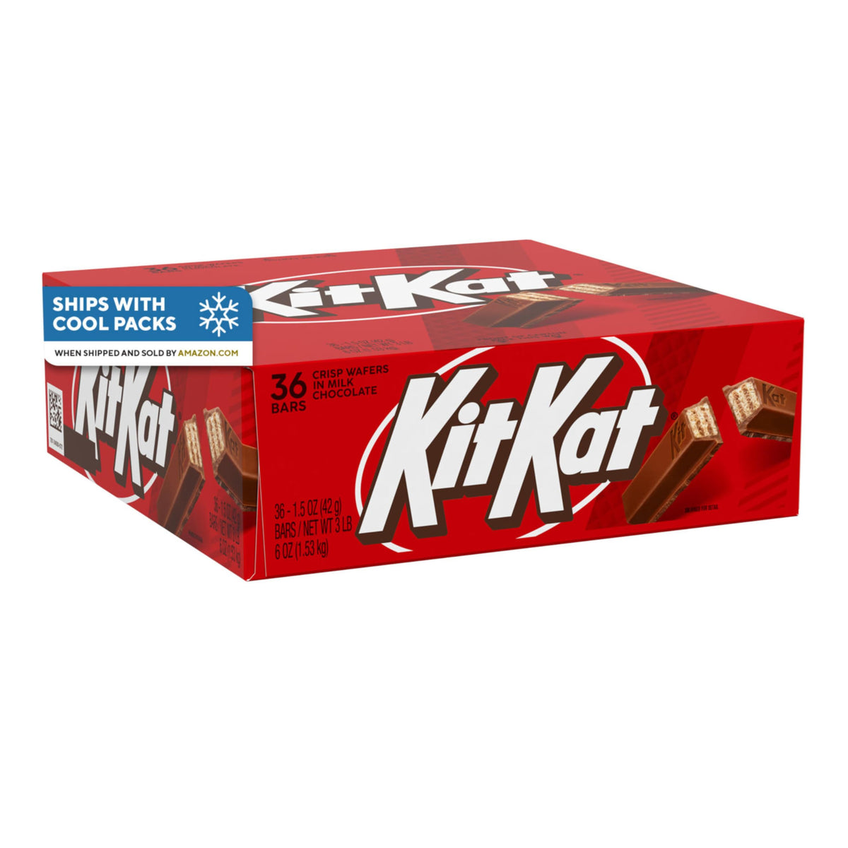 KIT KAT Milk Chocolate Wafer Bars, 1.5 oz – 36-Count Bulk Pack