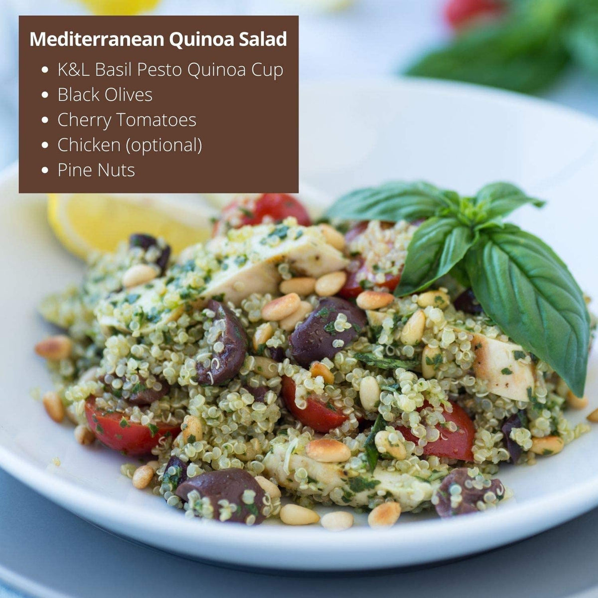 Kitchen & Love Basil Pesto Quinoa Quick Meal 6-Pack | Gluten-Free, Ready-to-Eat, Shelf-Stable