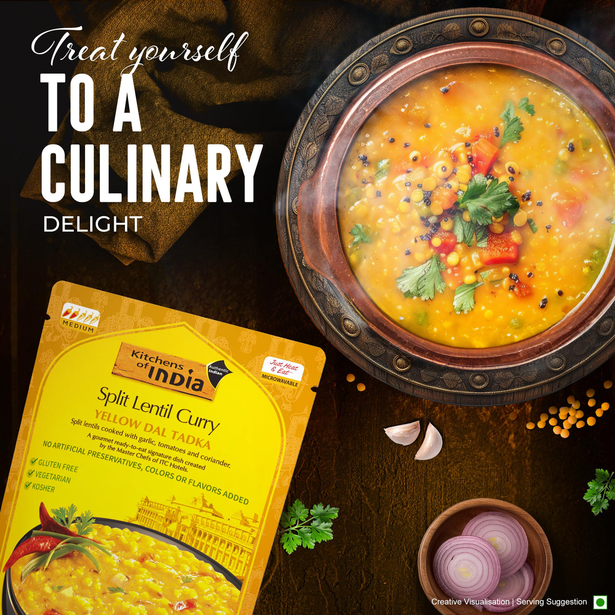 Kitchens Of India Ready To Eat Yellow Dal Tadka – 6 Pack, 10oz Boxes