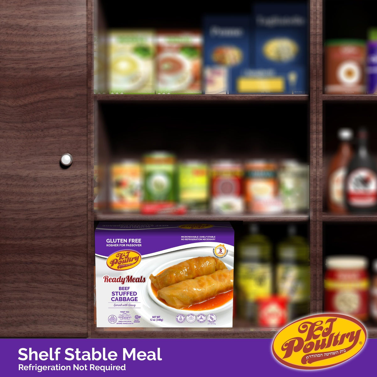 KJ Poultry Kosher Ready Meals - 14 Pack Variety (Chicken, Beef, Salmon) Fully Cooked & Shelf-Stable