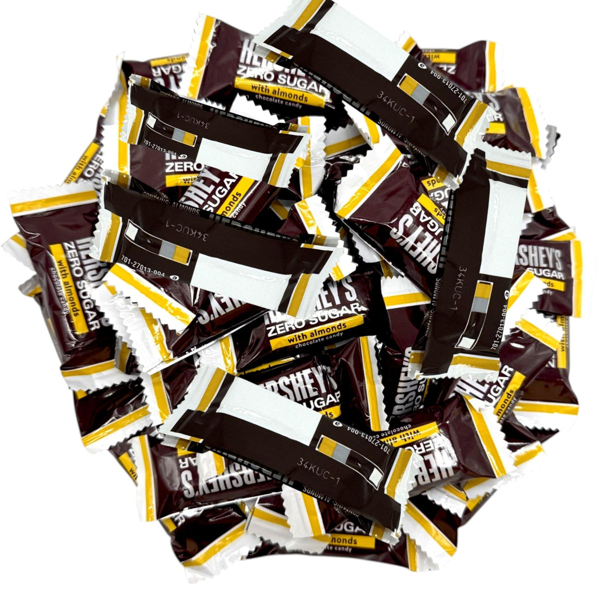KLUB BULK Mini Sugar-Free Chocolate Almond Bars – 1.5 lb, Individually Wrapped Gourmet Zero Sugar Treats