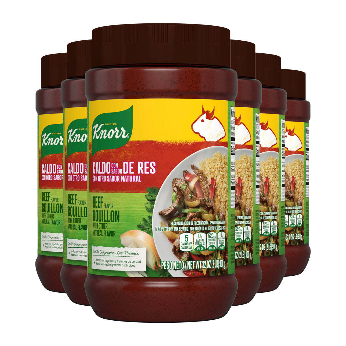 Knorr Granulated Beef Bouillon 2.0 Lb Pack of 6 – Quick-Dissolve Flavor
