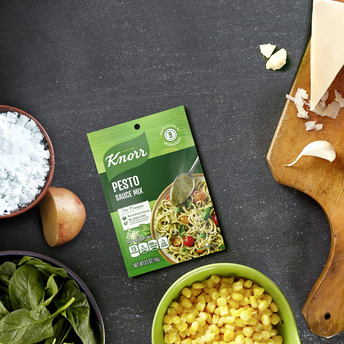 Knorr Pesto Sauce Mix — No Artificial Flavors, No Added MSG (0.5 oz, Pack of 24)
