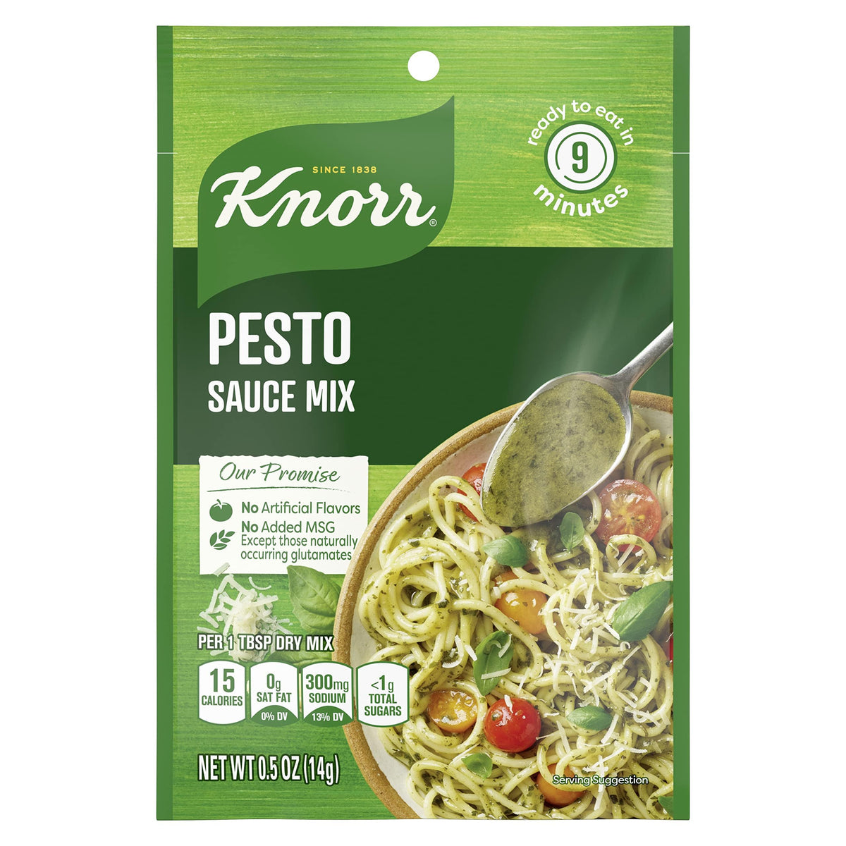 Knorr Pesto Sauce Mix — No Artificial Flavors, No Added MSG (0.5 oz, Pack of 24)