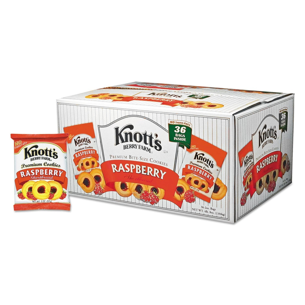 Knott's Berry Farm Premium Berry Jam Shortbread Cookies - 2 oz Pack, 36/Carton (59636, DMi CT)
