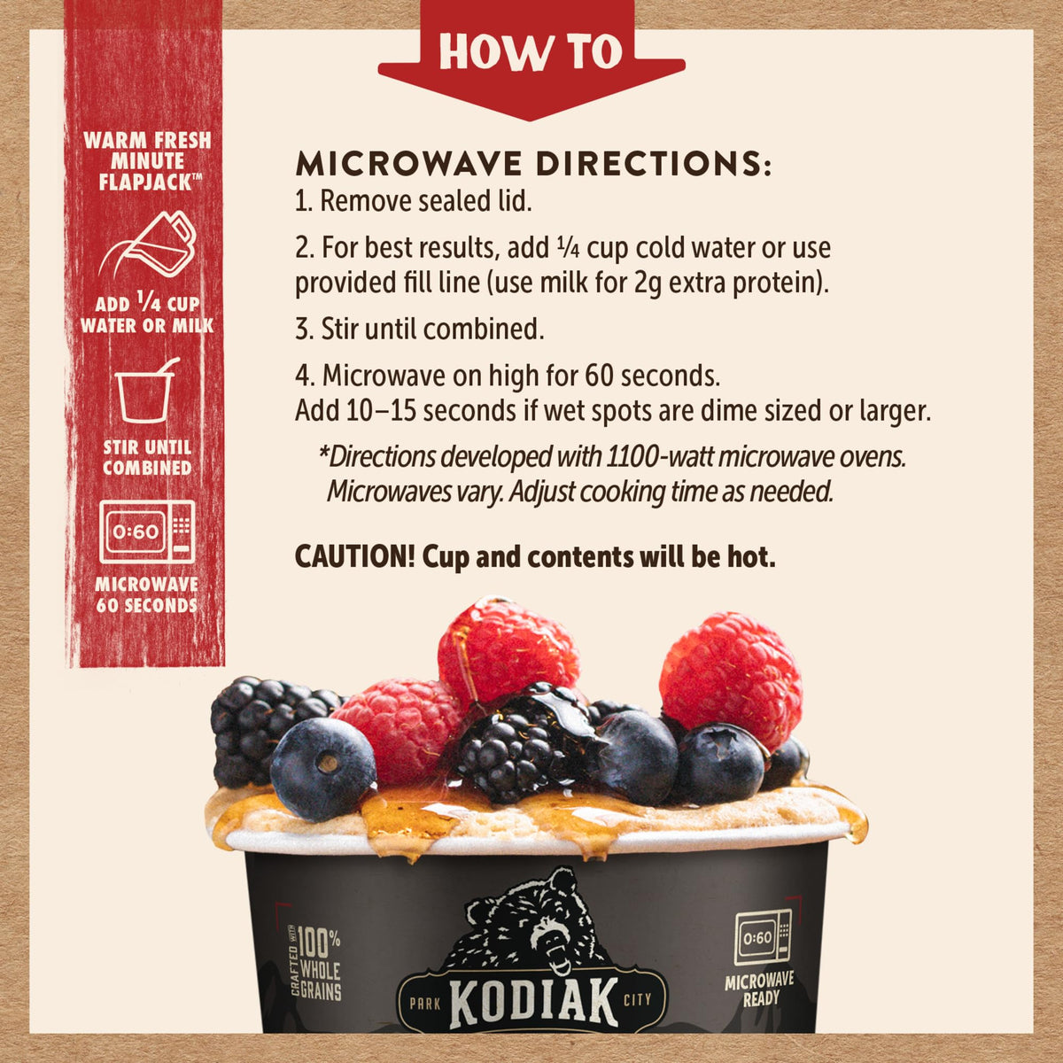 Kodiak Cakes Instant Pancake & Flapjack Cups – Buttermilk & Maple, High Protein, 100% Whole Grains (Pack of 12)