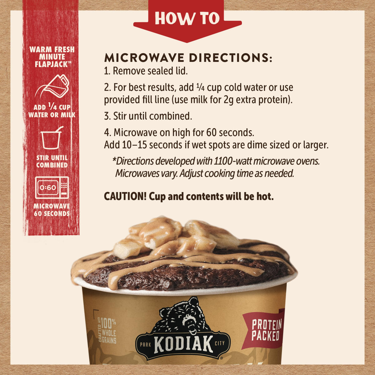 Kodiak Cakes Pancake On the Go – Chocolate Peanut Butter, 2.5 oz Pack of 12 | Quick High-Protein Breakfast