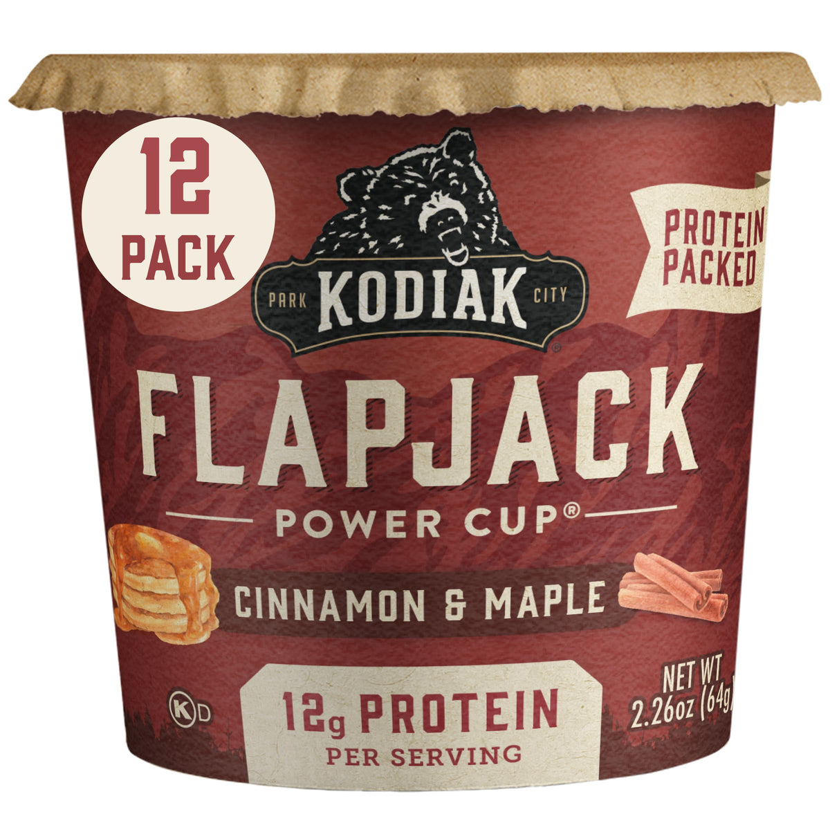 Kodiak Cakes Pancake On the Go Cinnamon and Maple — Pack of 12