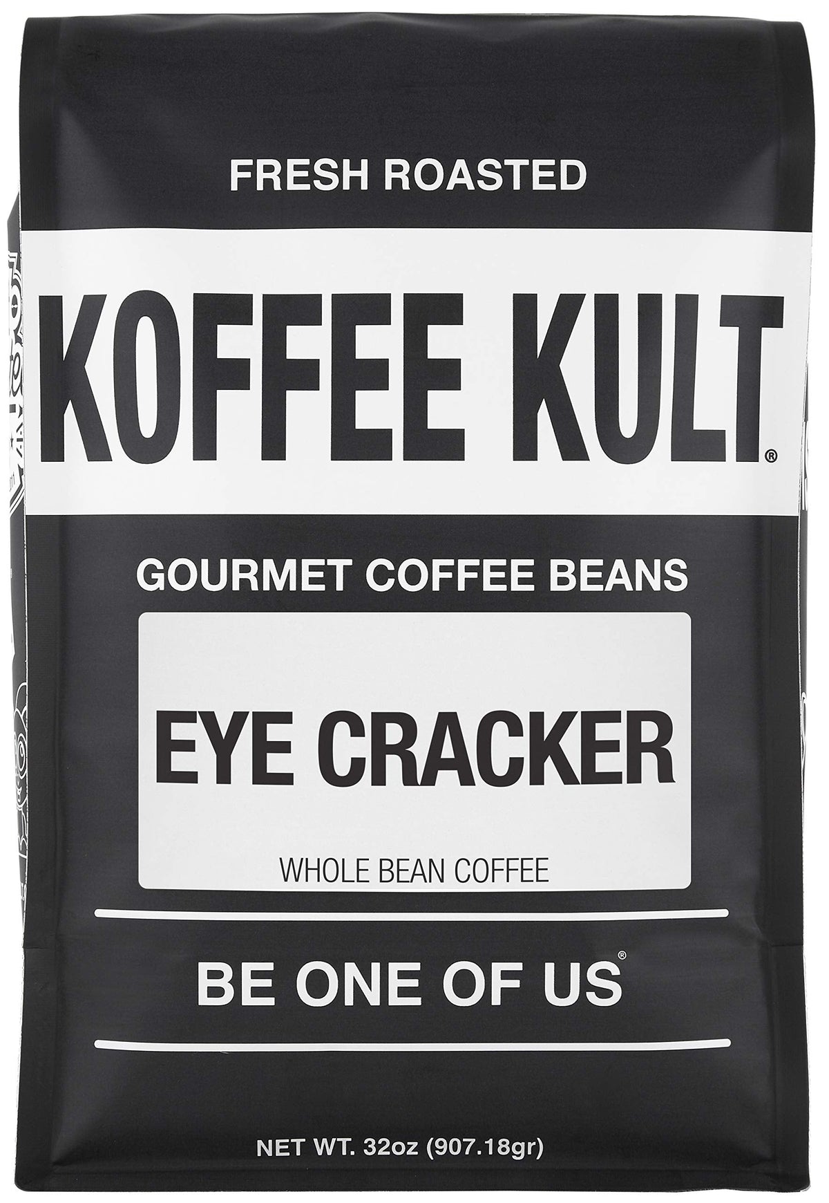 Koffee Kult Eye Cracker Espresso Beans – 100% Arabica, Medium Roast, Citrus Crema (32oz)