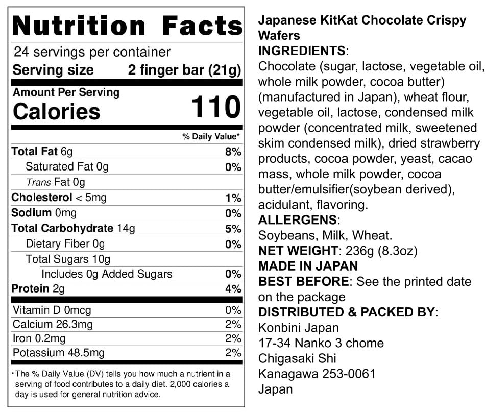 Konbini Japan 24 Mini Japanese KitKat Variety Pack – 8 Flavors × 3 Bars Each
