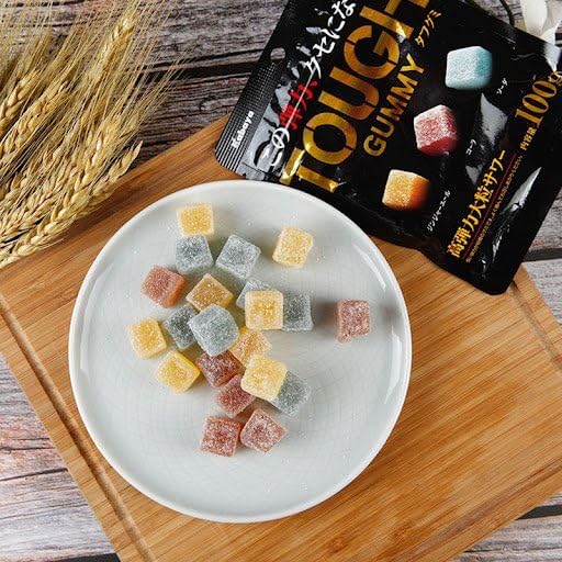 KONBINI JAPAN Tough Gummy Mixed Flavors — 3.5 oz (100g) Pack of 4 | Unique Chewy Japanese Candy