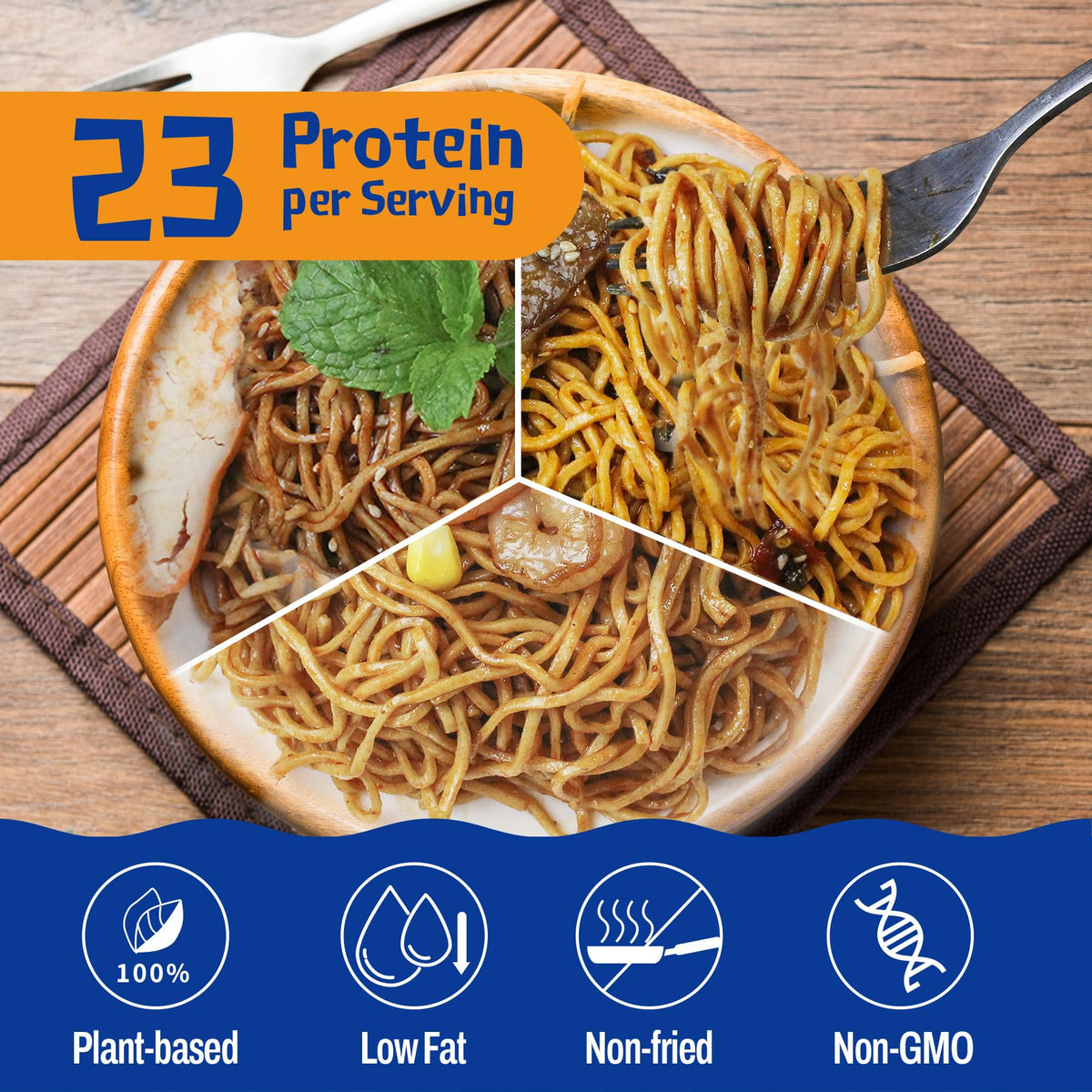 KONJOY Protein Ramen Variety Pack – 23g Plant-Based, Non-Fried, 5-Pack
