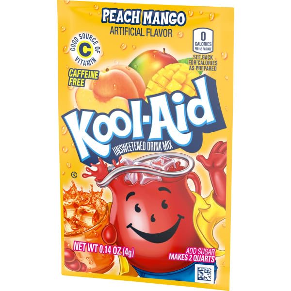 Kool-Aid Peach Mango 48 Packets – Makes 96 Quarts Just Add Sugar | Caffeine Free