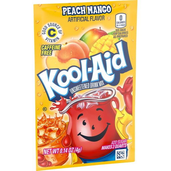 Kool-Aid Peach Mango 48 Packets – Makes 96 Quarts Just Add Sugar | Caffeine Free