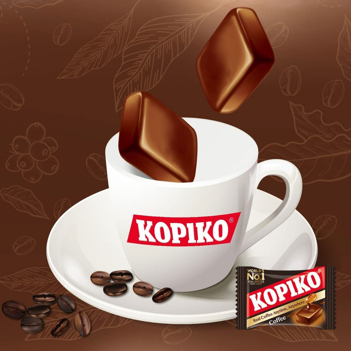 Kopiko Coffee Candy – Bold Real Coffee Extract Hard Candy (2-Pack, 28.2 oz per pack)