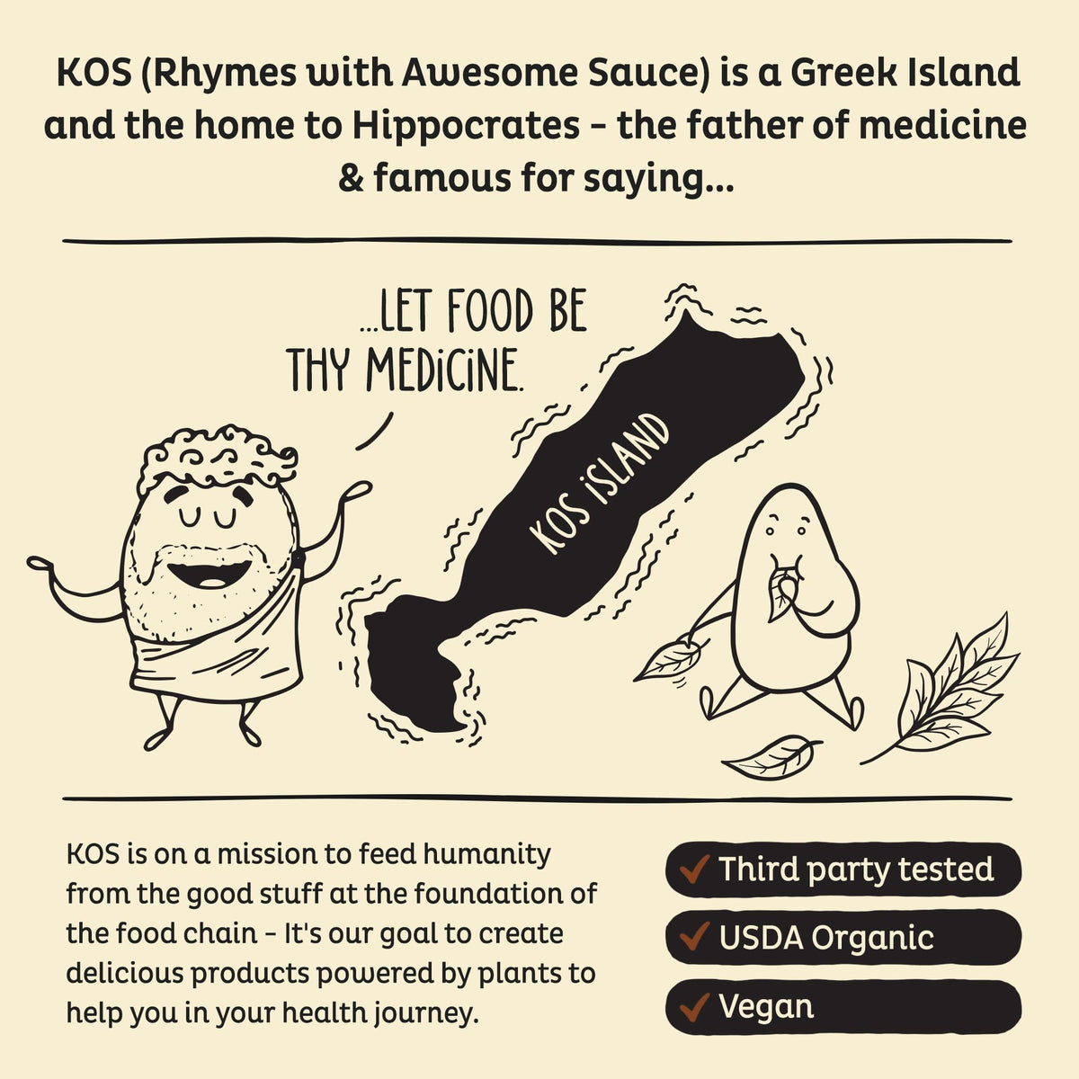 KOS Vegan Protein Powder Erythritol Free, Vanilla – USDA Organic Pea Protein Blend, 15 Servings