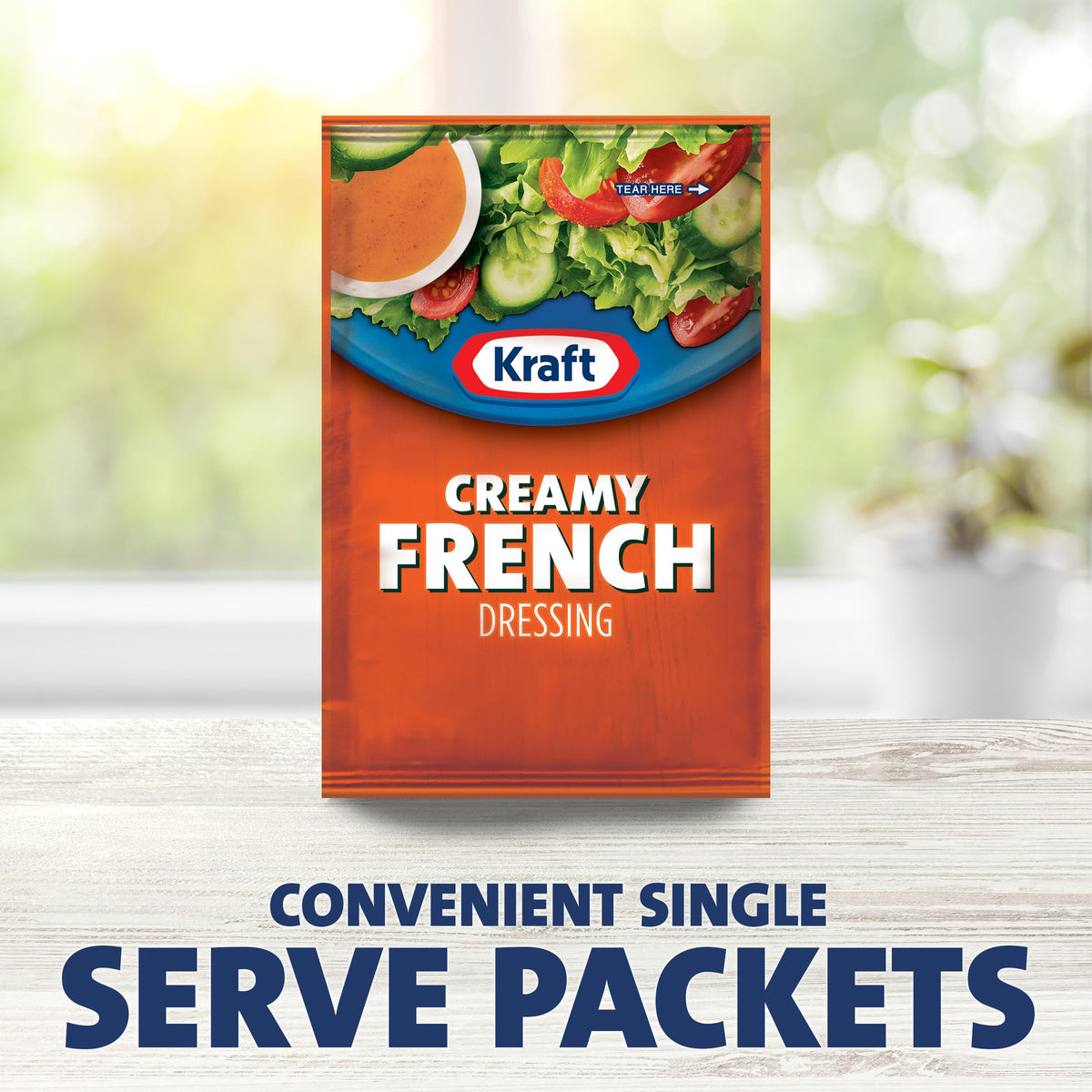 Kraft Creamy French Salad Dressing – Single-Serve Packets (1.5 oz, 60 Count)