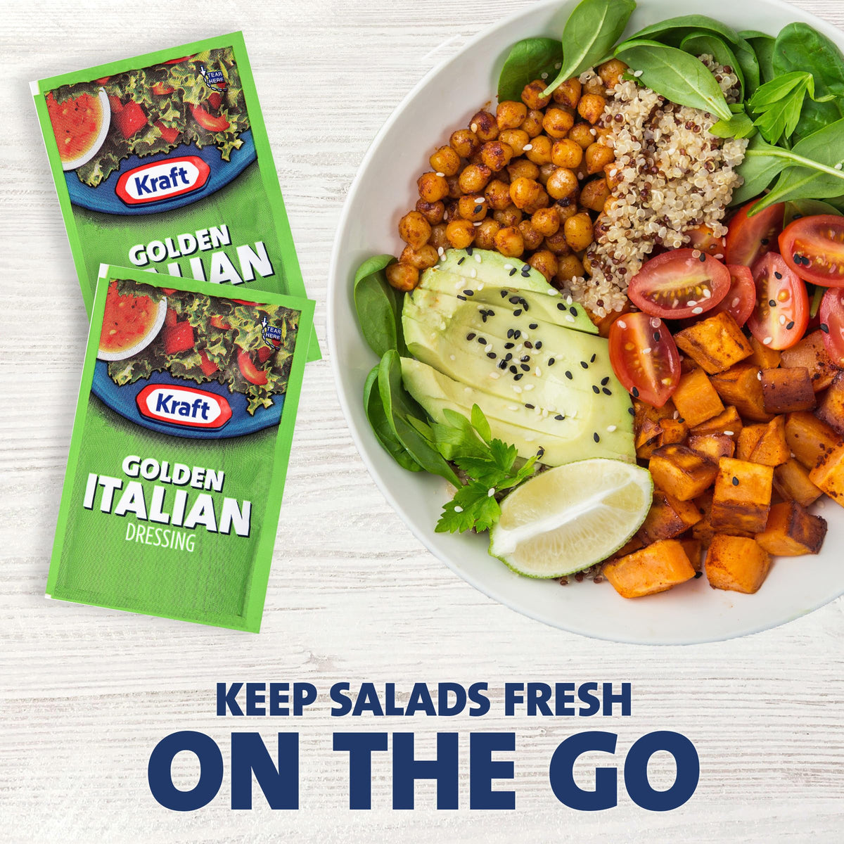 Kraft Golden Italian Salad Dressing Packets – 60 x 1.5 oz Single-Serve