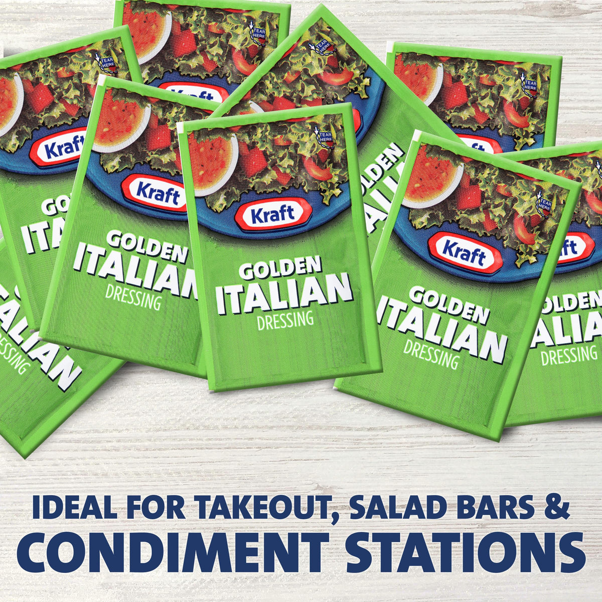 Kraft Golden Italian Salad Dressing Packets – 60 x 1.5 oz Single-Serve