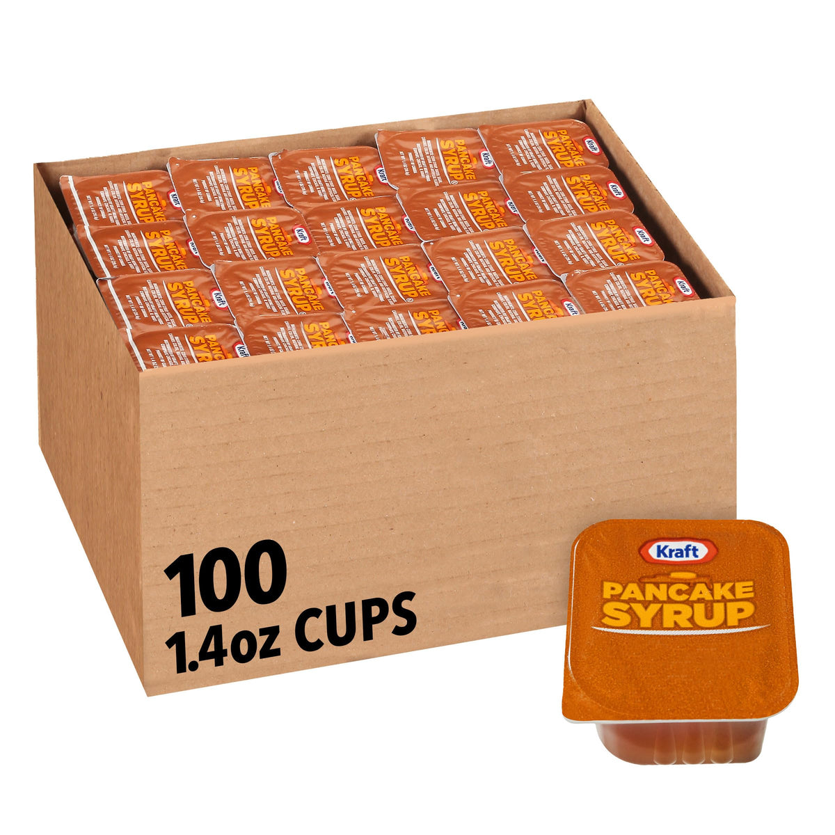 Kraft Pancake Syrup Single-Serve Dip Cups – 1.4 oz, Pack of 120