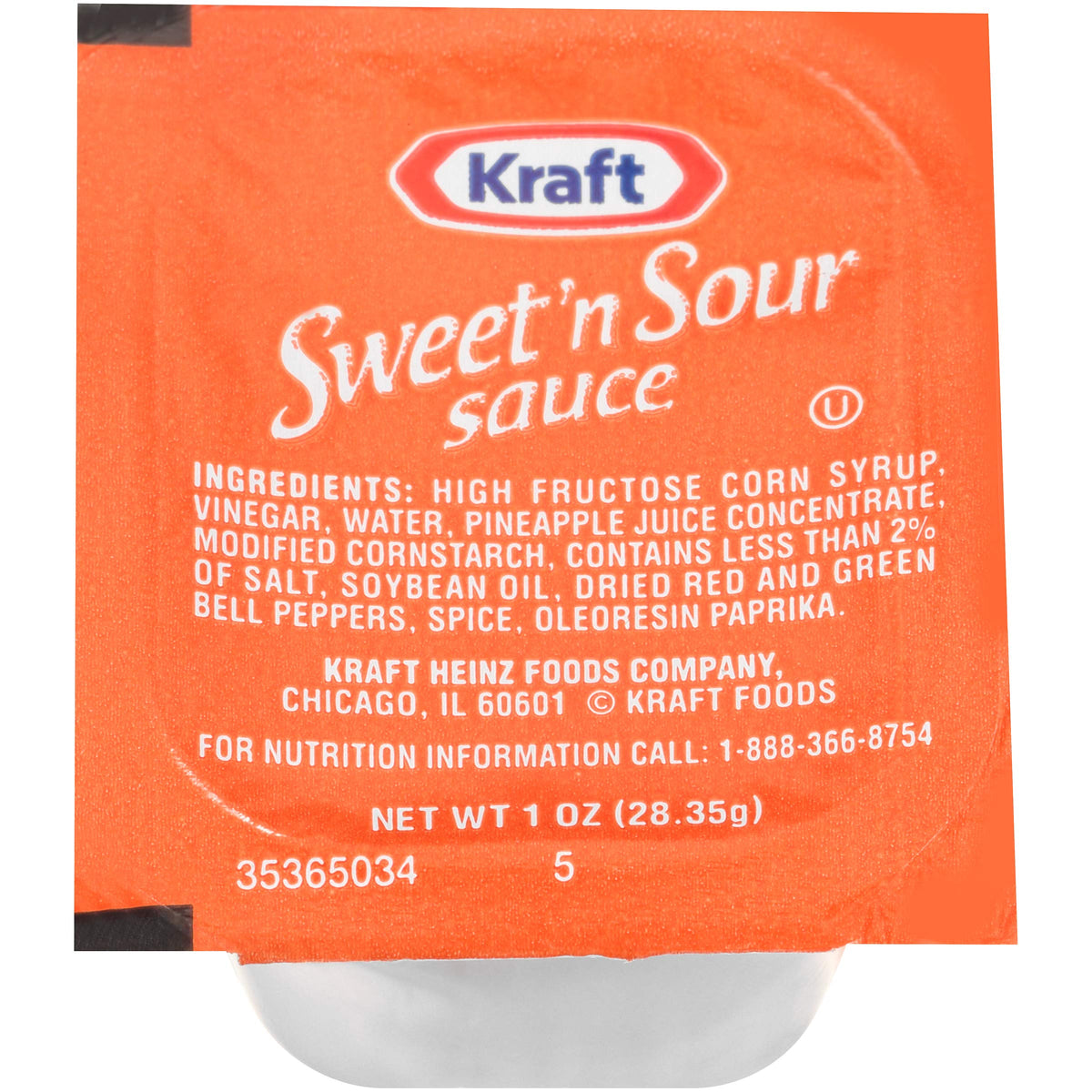 Kraft Sweet n' Sour Sauce Single Serve Pack (1 oz Packets, Pack of 100) | Ideal for Takeout & Dine-In