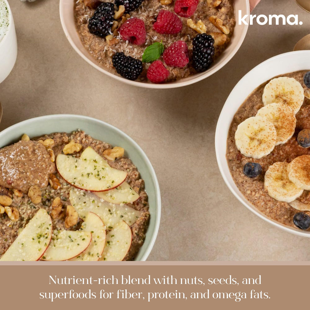 KROMA Super Porridge – Gluten Free Plant Protein Breakfast Cereal, 9 Servings
