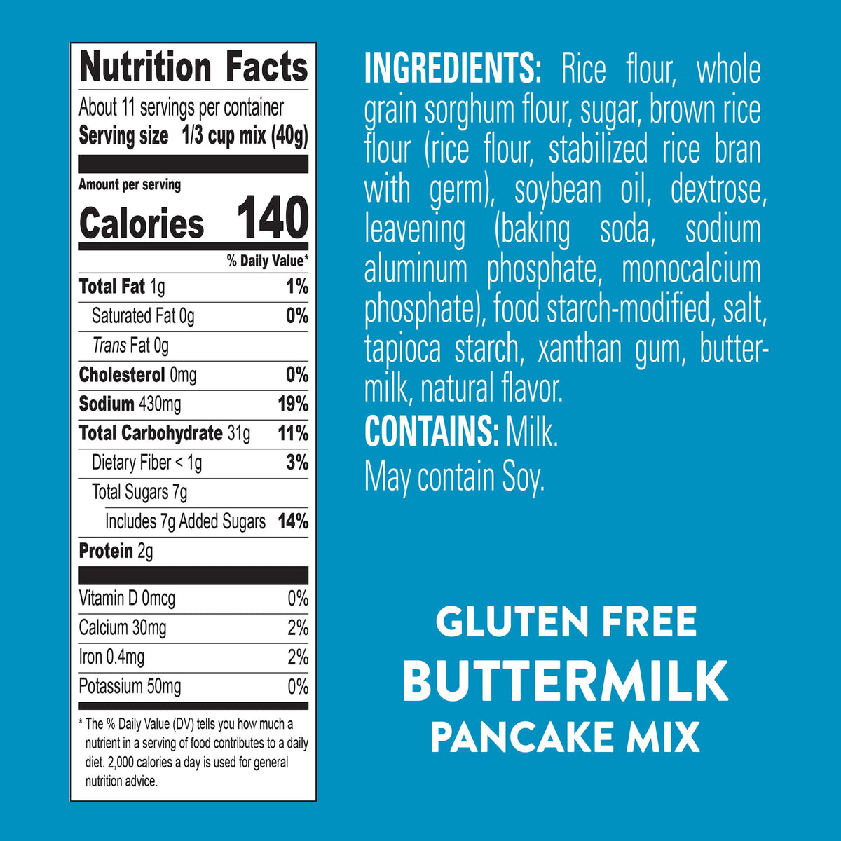 Krusteaz Gluten Free Buttermilk Pancake Mix — Light & Fluffy, 16 oz (Pack of 8)