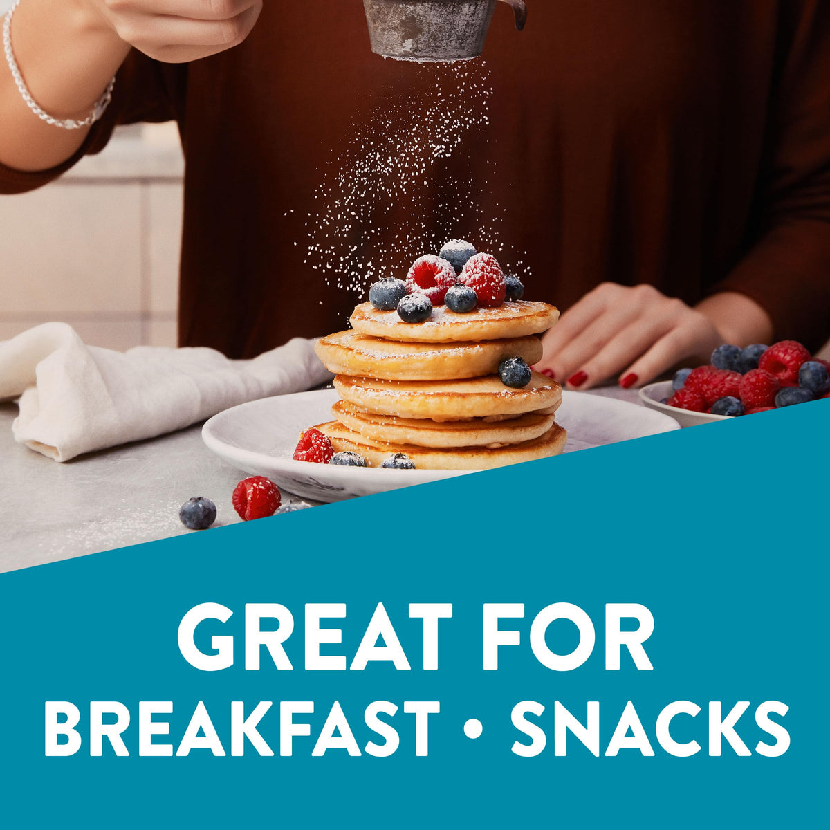 Krusteaz Protein Buttermilk Pancake & Waffle Mix – 15g Protein per Serving (20 oz Box, Pack of 8)