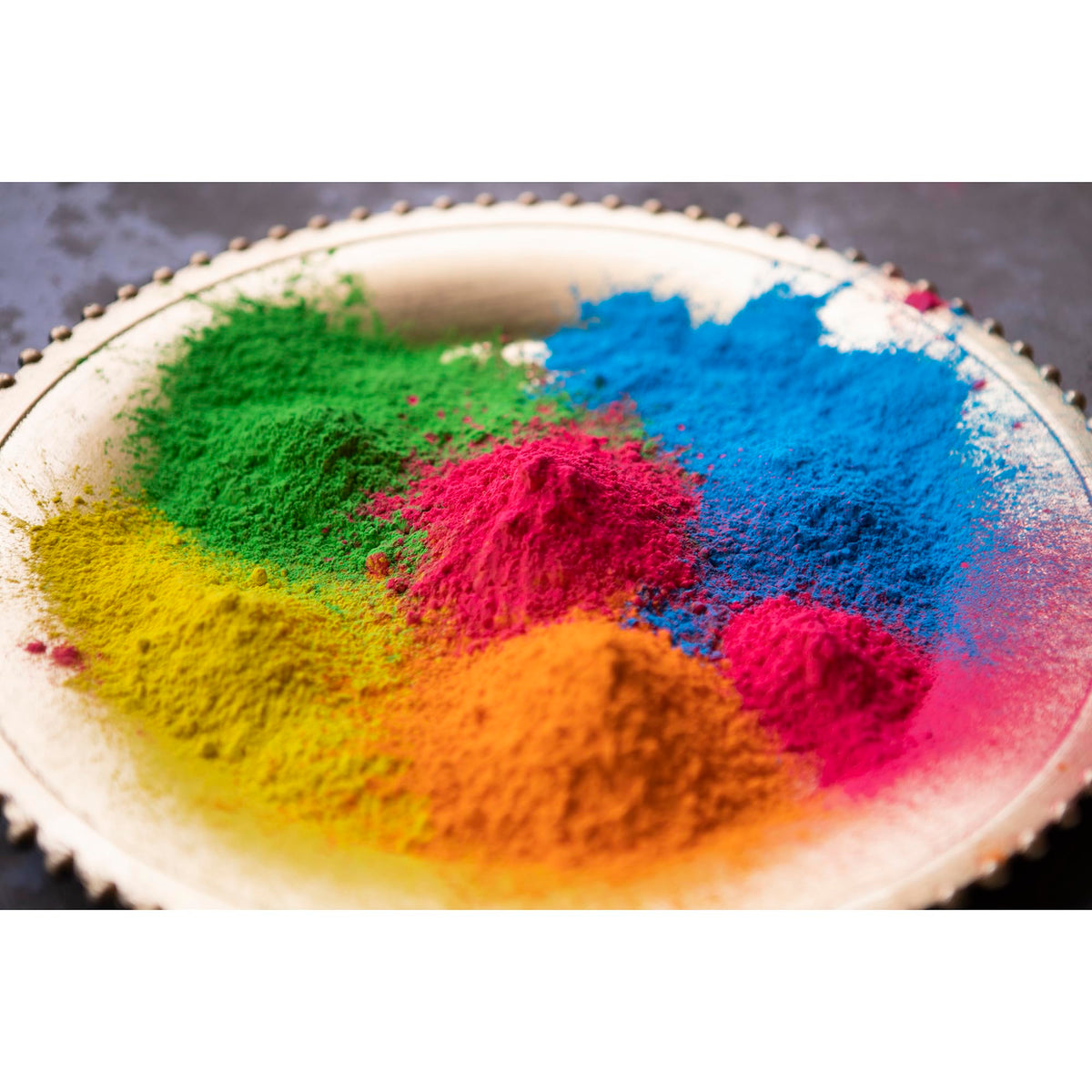 Kulture Khazana Holi Color Powder – 1lb Bags, 5 Pack – All-Natural, Washable, Non-Toxic