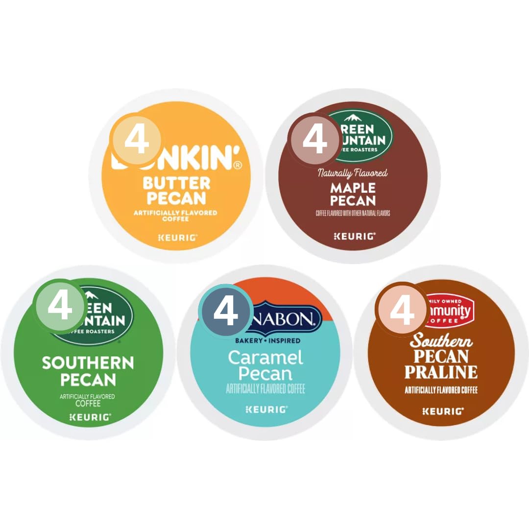 KUPIX Pecan Flavored K-Cup Pods Variety Pack (20 Count) for Keurig